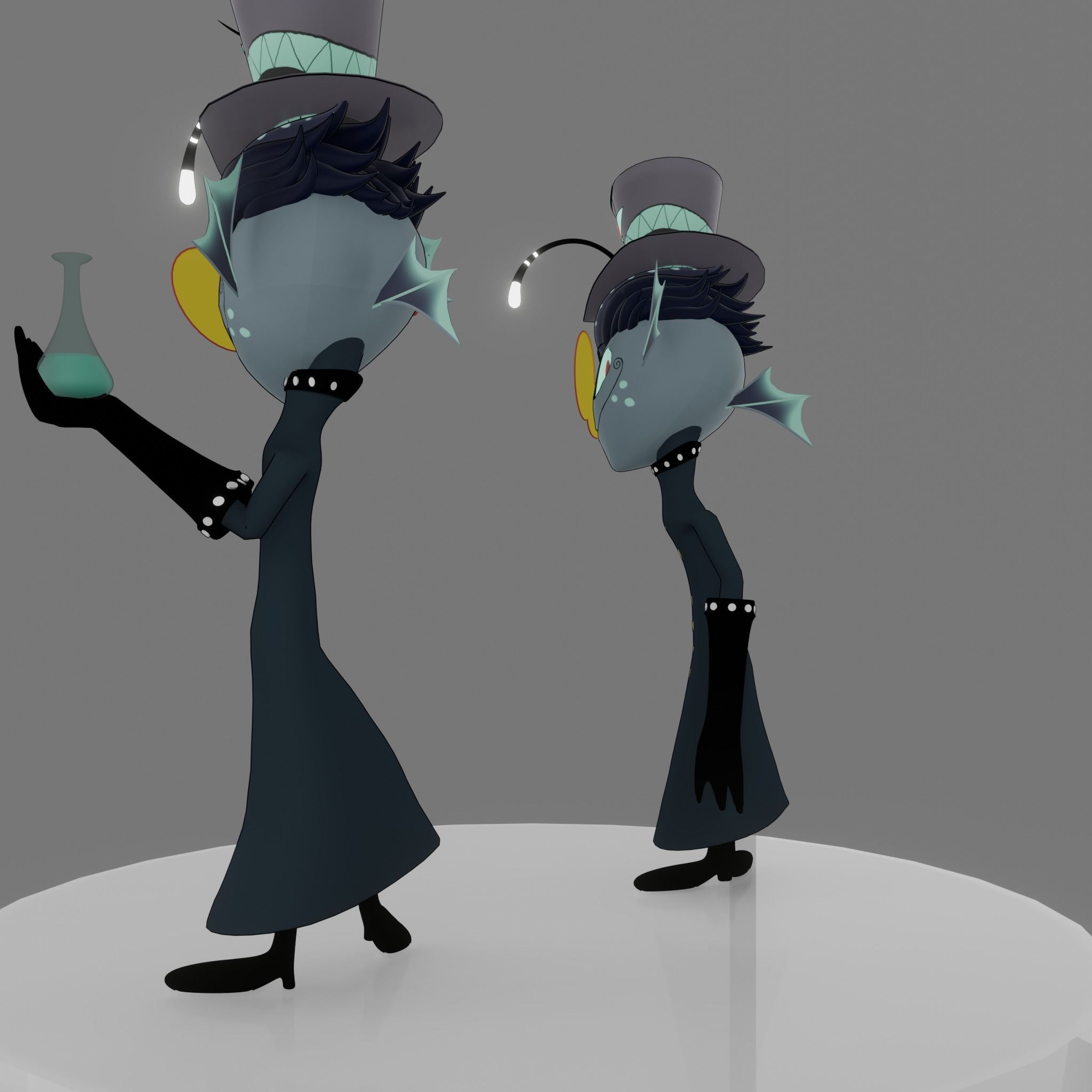 Baxter Hazbin Hotel Low-poly 3D model_5