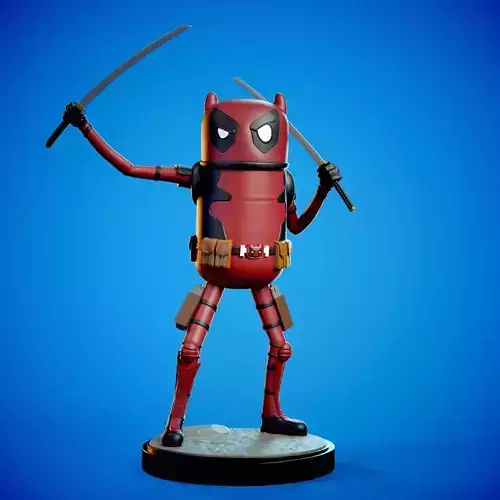 Deadpool Finn Adventure Time fanart