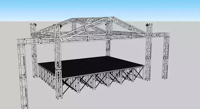 Escenario para conciertos   3D model