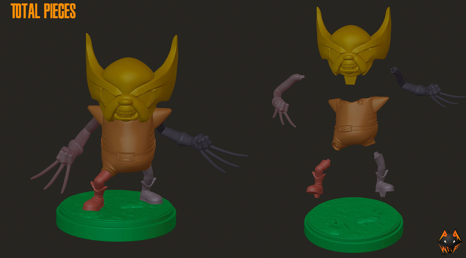 Wolverine Jake Adventure Time fanart 3D print model_2