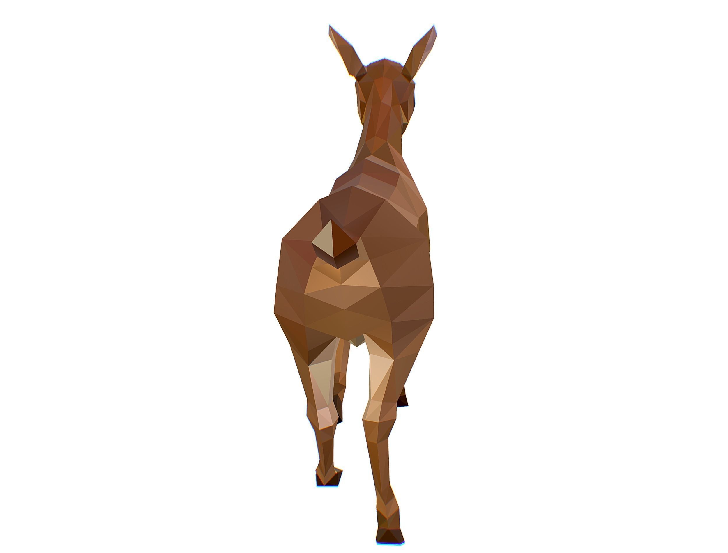 Animated Deer Lowpoly Art Style Low-poly 3D model_21