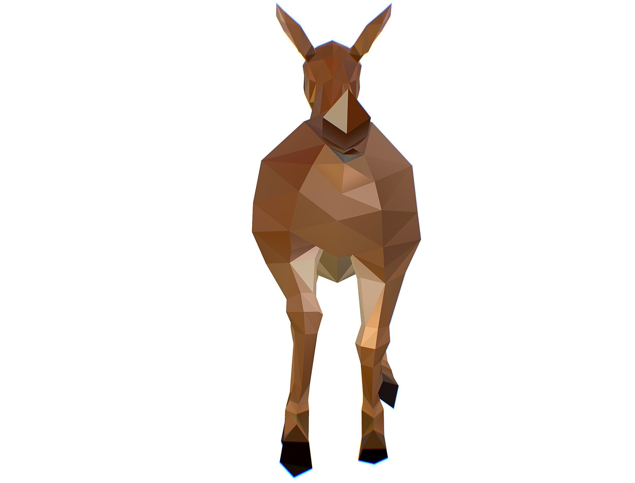 Animated Deer Lowpoly Art Style Low-poly 3D model_28