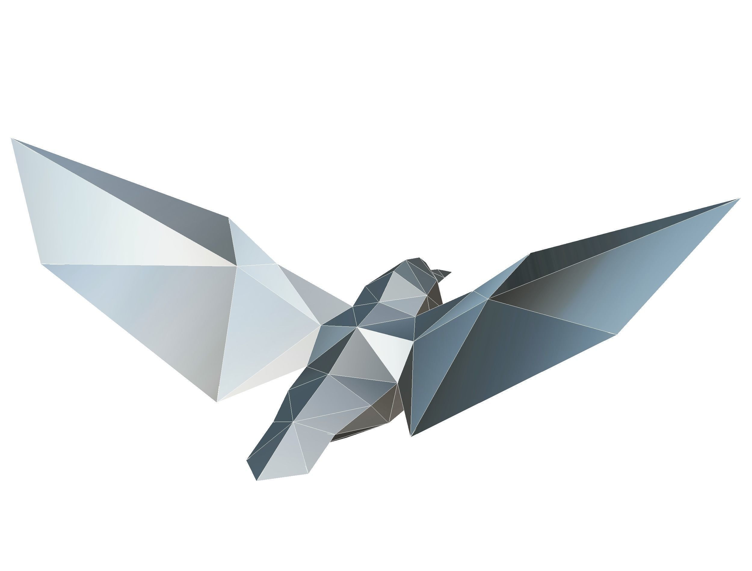 Animated Kingfisher Bird Lowpoly Art Style Low-poly 3D model_38