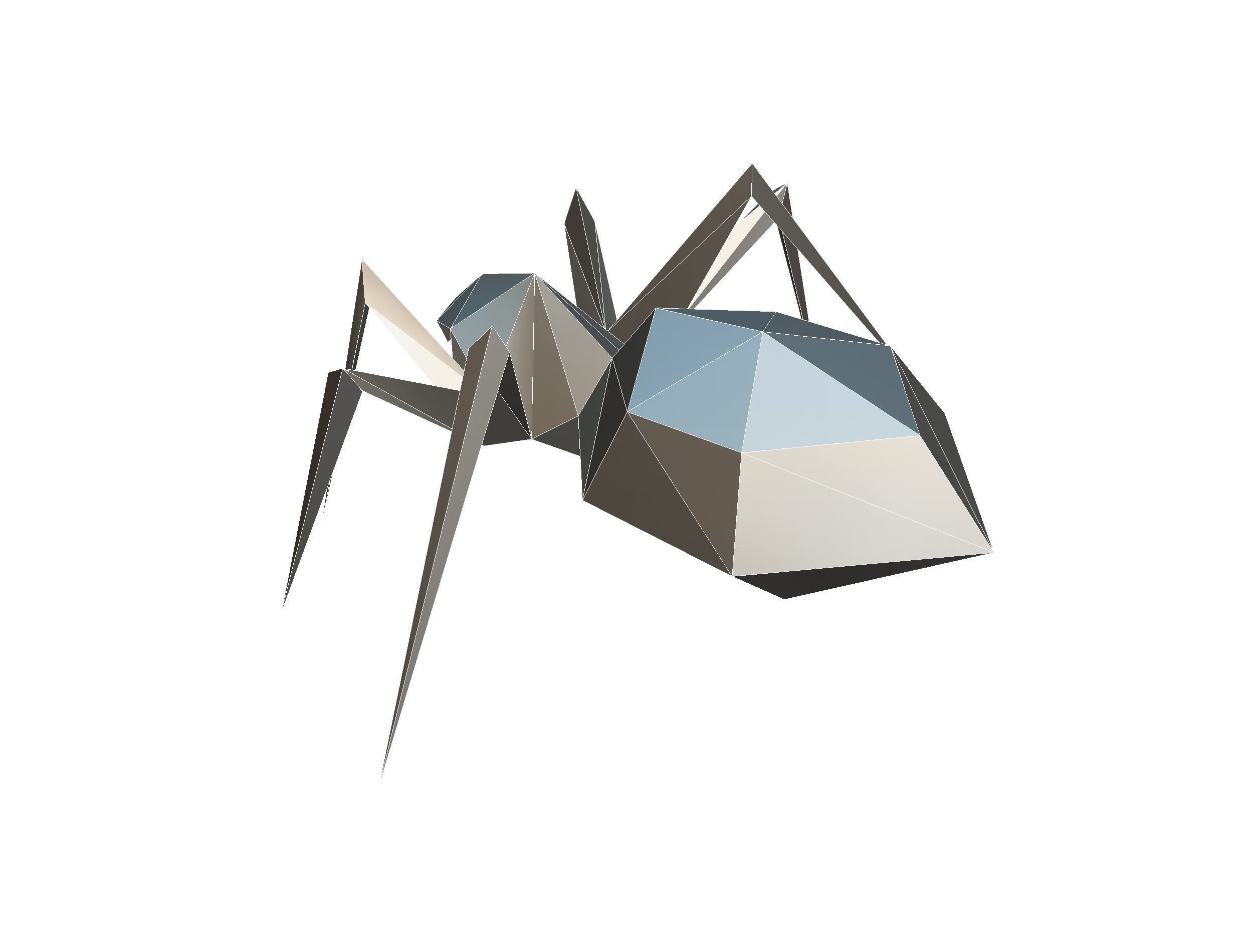 Animated Spider LowPoly Art Insect Low-poly 3D model_35