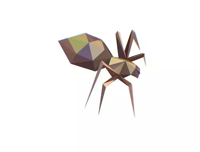 Animated Spider LowPoly Art Insect Low-poly 3D model