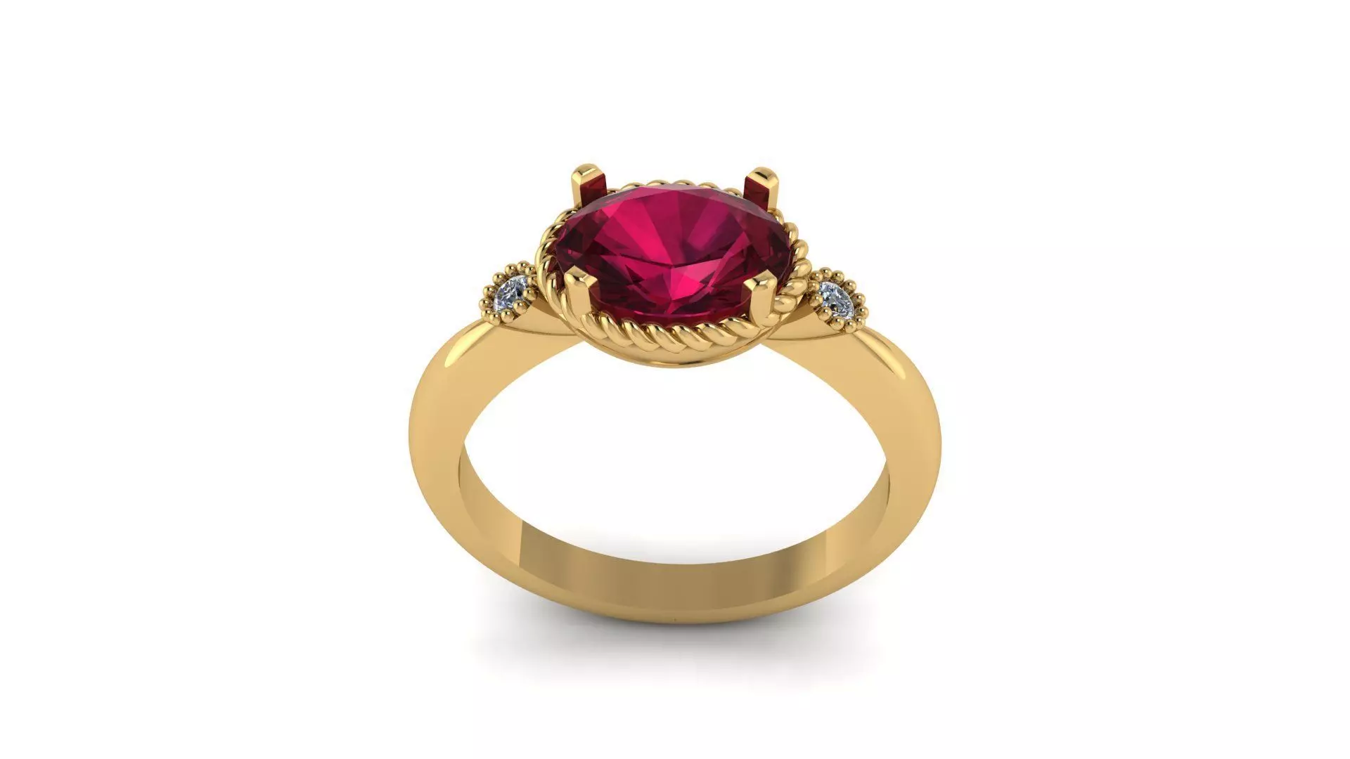 Ruby Ring Free 3D print model