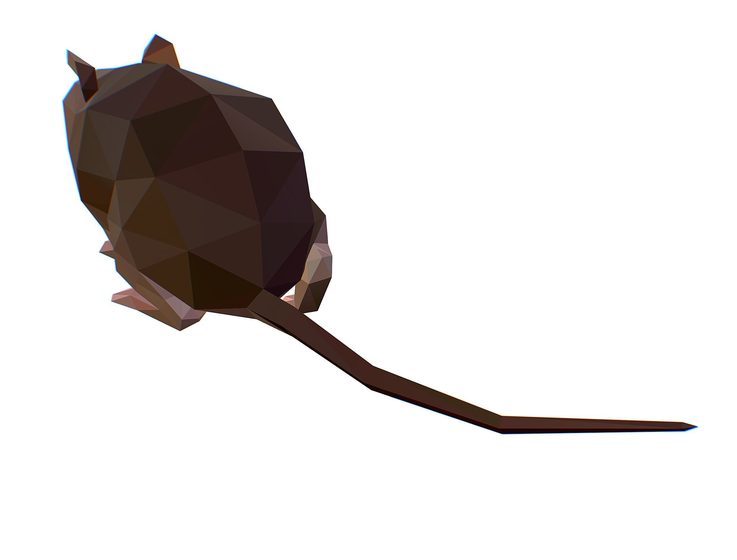 Animated Rat Mouse Lowpoly Art Style Low-poly 3D model_30