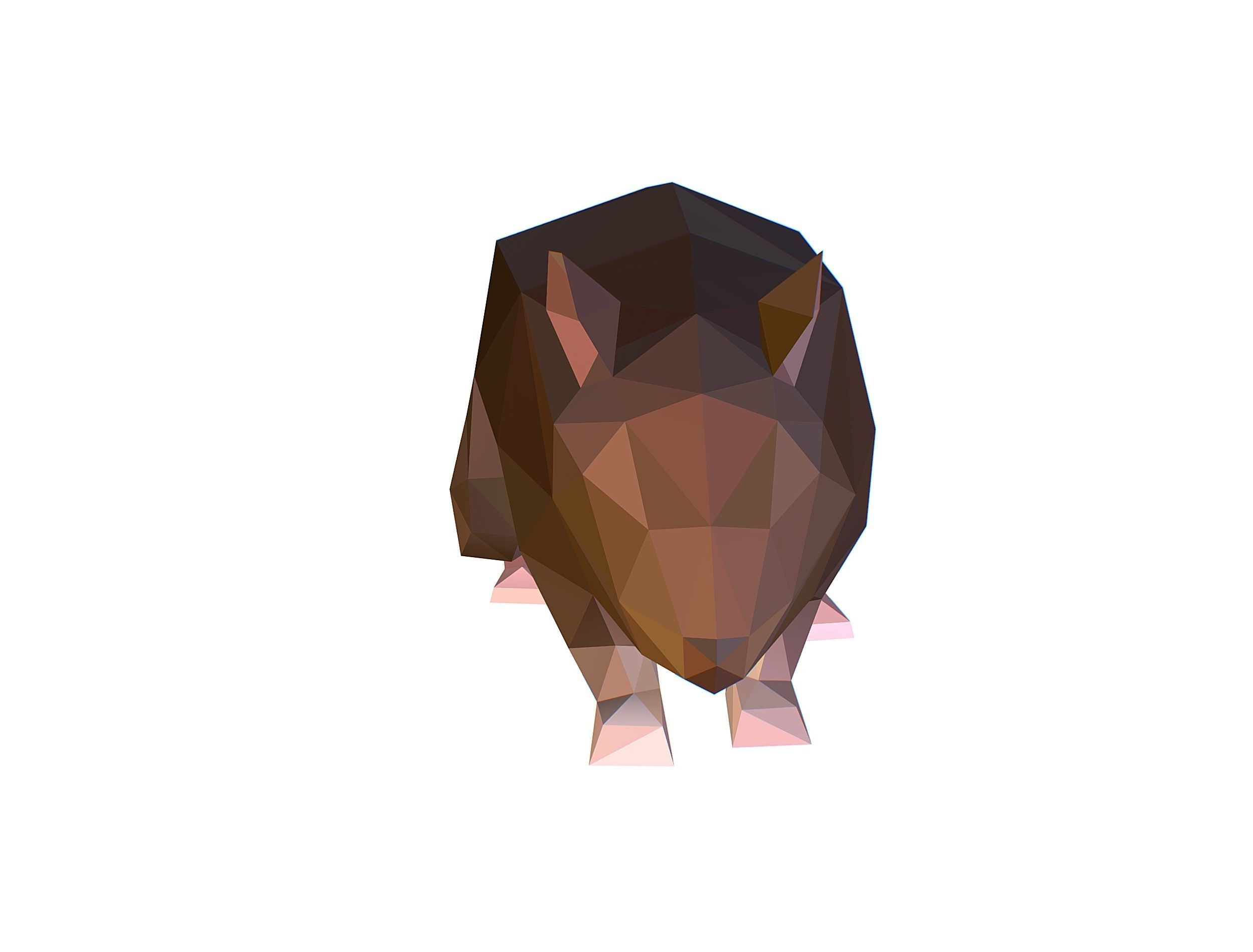 Animated Rat Mouse Lowpoly Art Style Low-poly 3D model_11