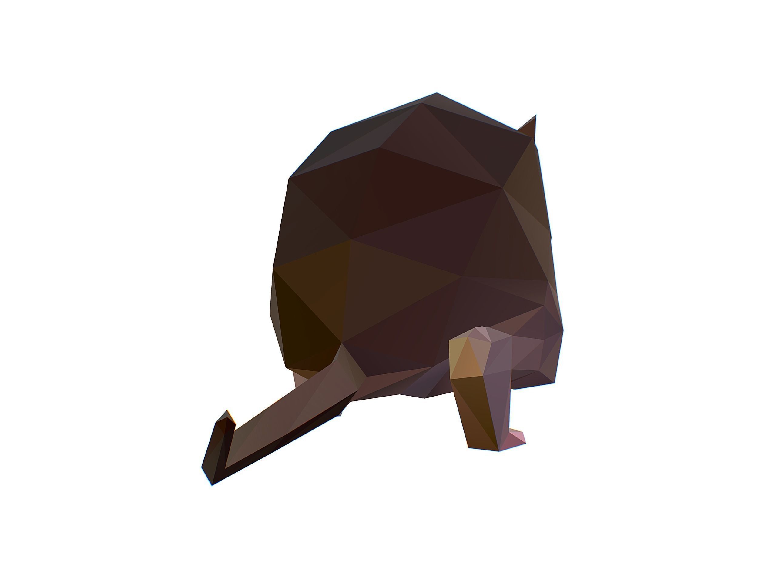 Animated Rat Mouse Lowpoly Art Style Low-poly 3D model_19