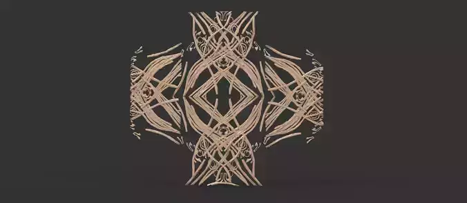 Golden Elden Celtic Weave cross