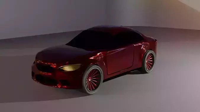 SPORT RED CAR LOW POLY - READY TO PLAY