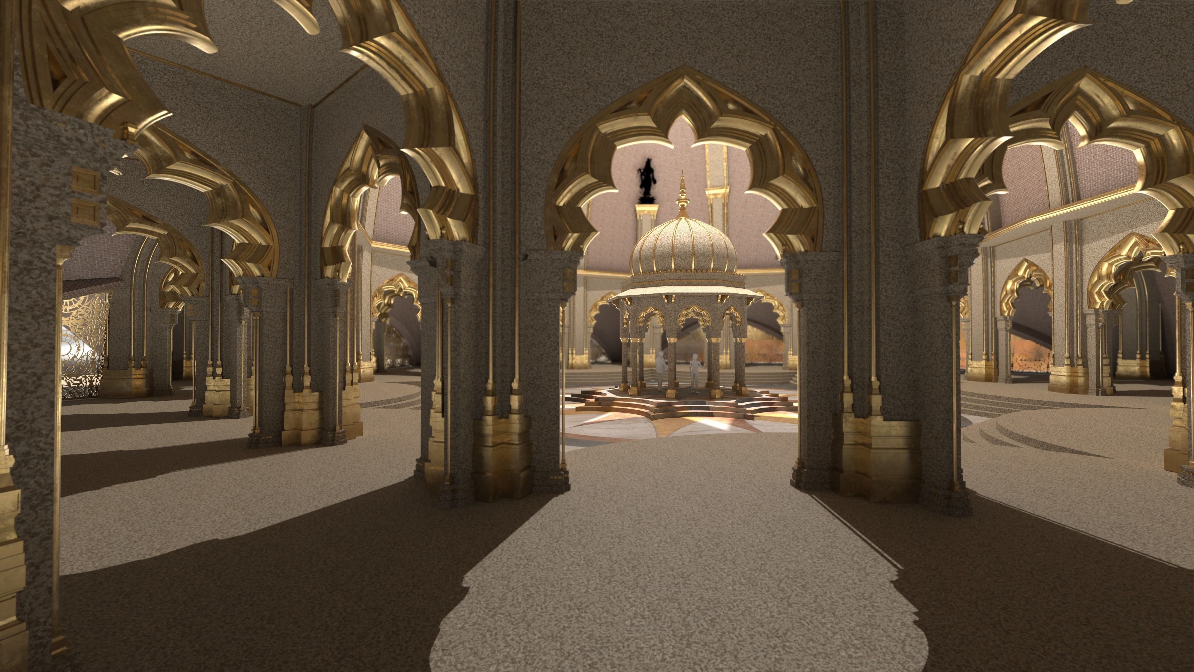 Indian Temple Assembled 3D model_4