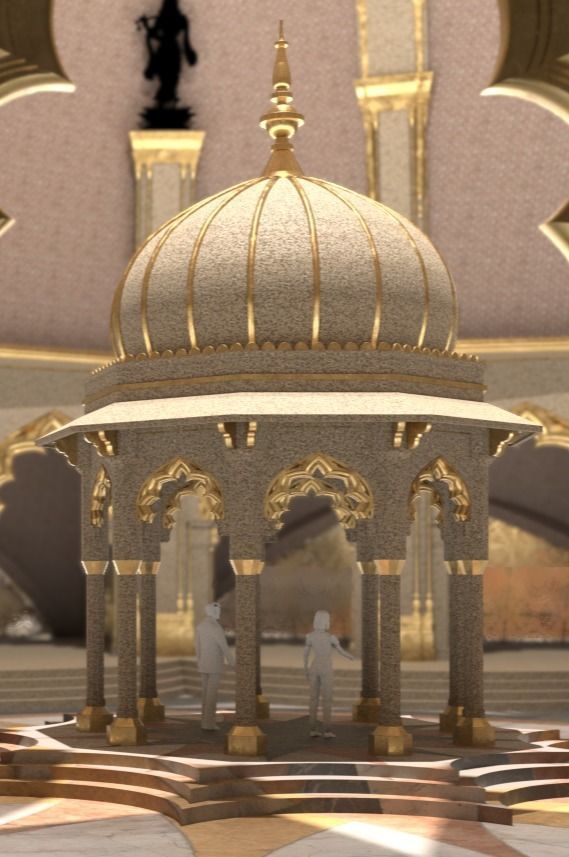 Indian Temple Assembled 3D model_10