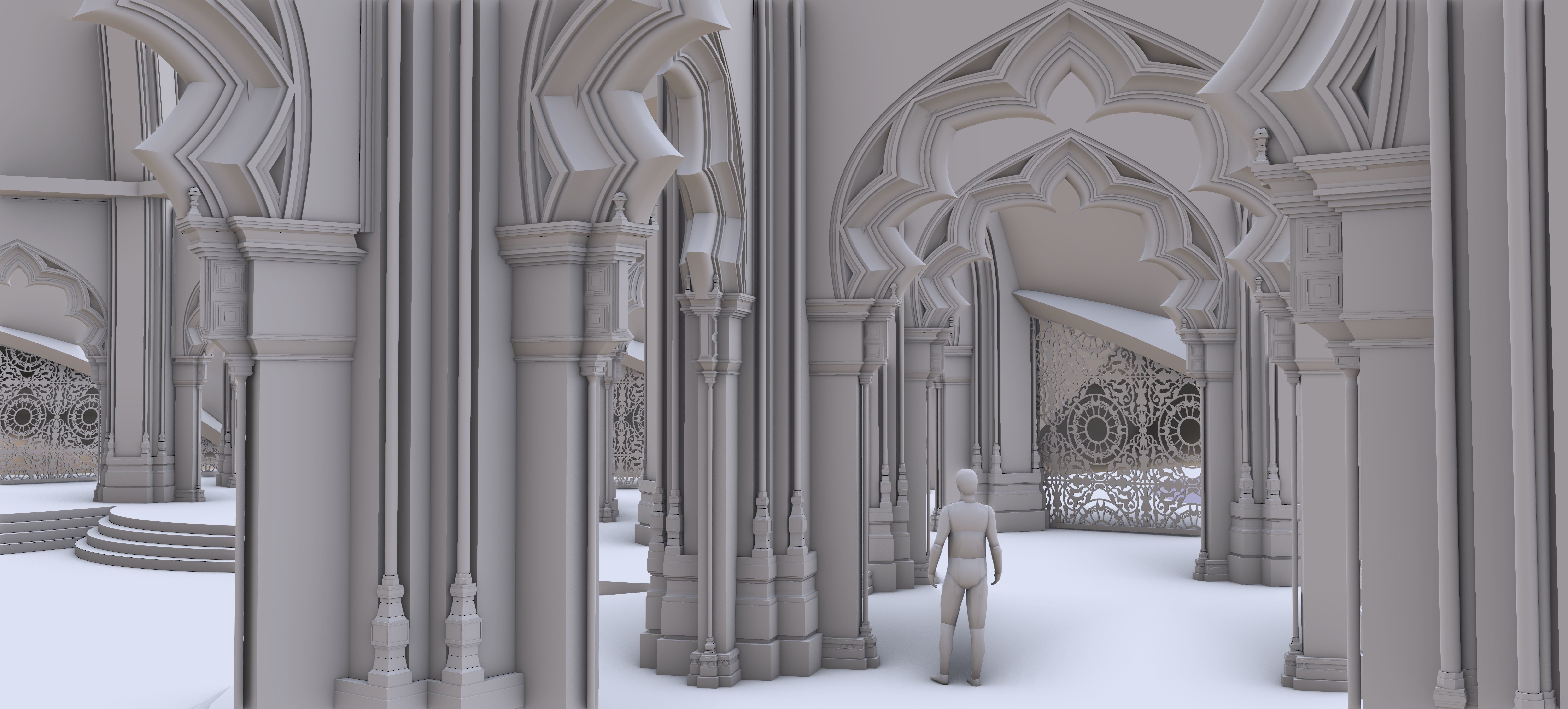 Indian Temple Assembled 3D model_5