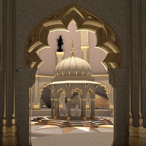 Indian Temple Assembled 3D model