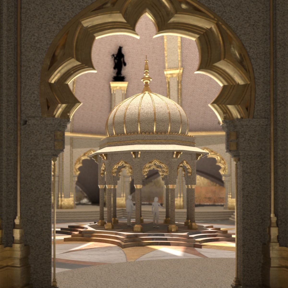 Indian Temple Assembled 3D model_6
