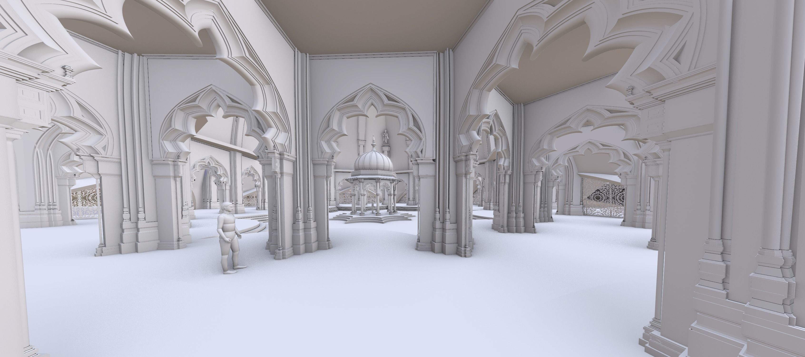 Indian Temple Assembled 3D model_12