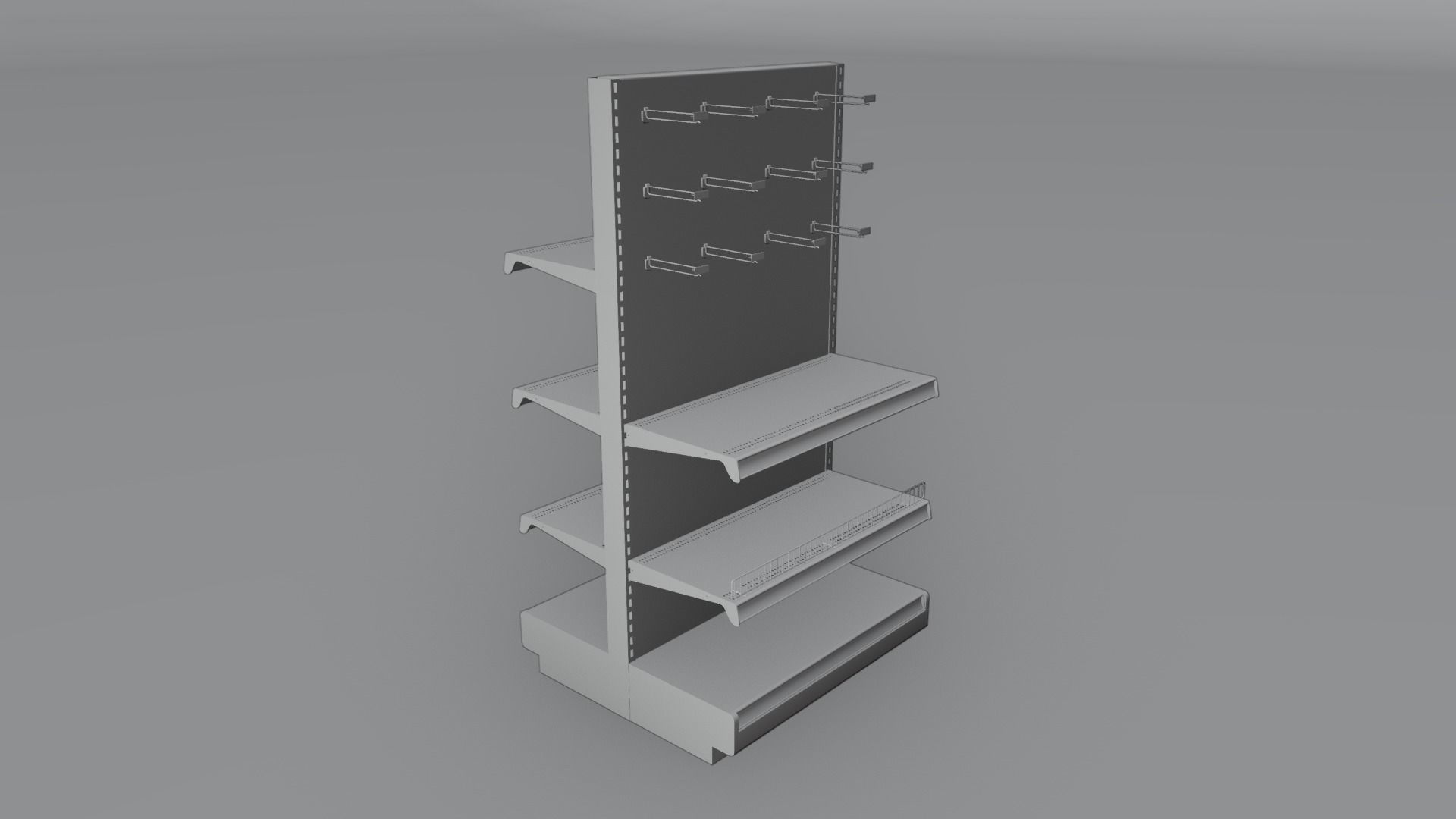 Grocery Store Shelf with 4K Textures Low-poly 3D model_3