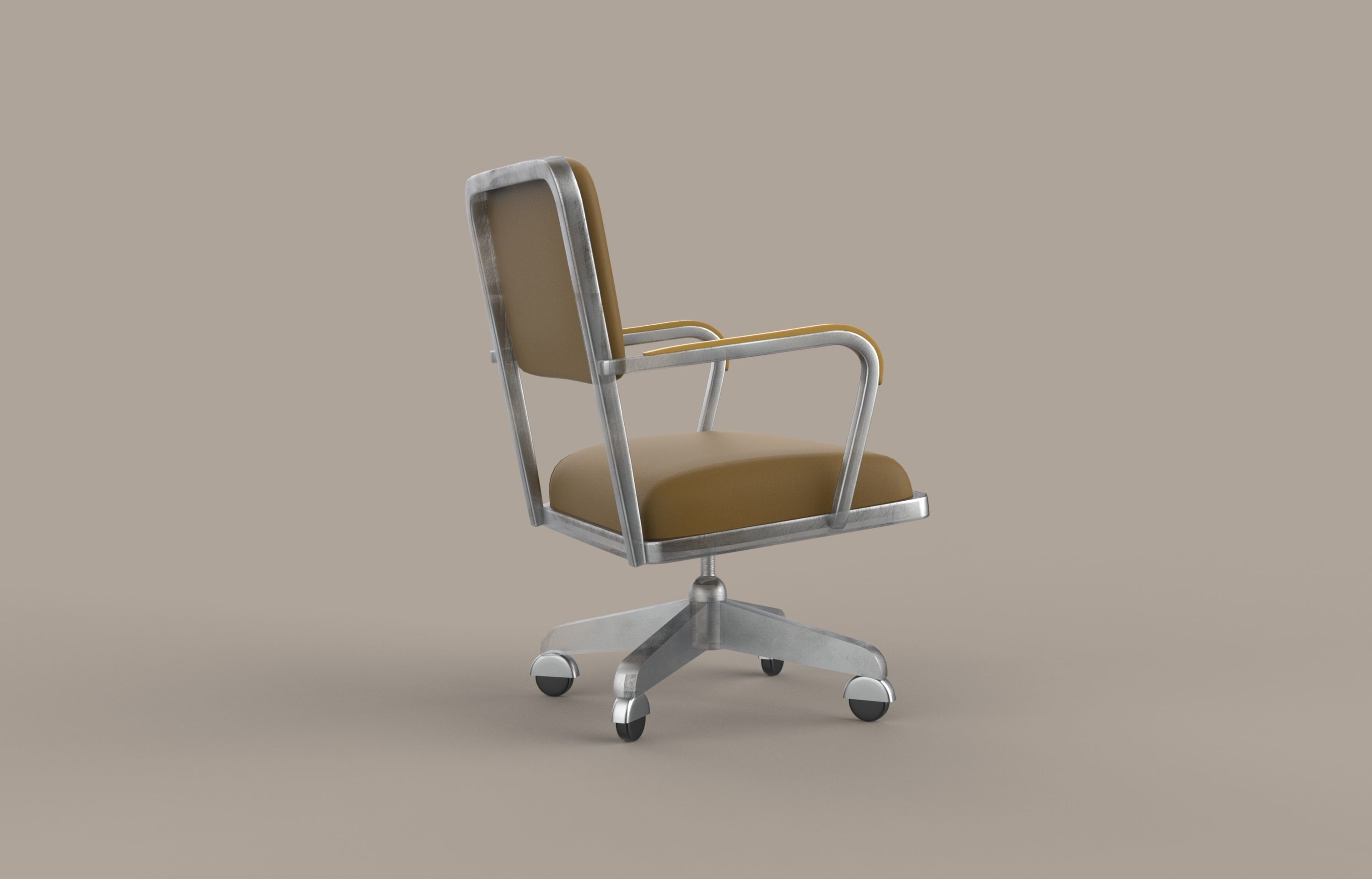 Vintage Officechair  3D model_11