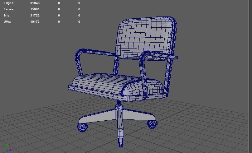 Vintage Officechair  3D model_15