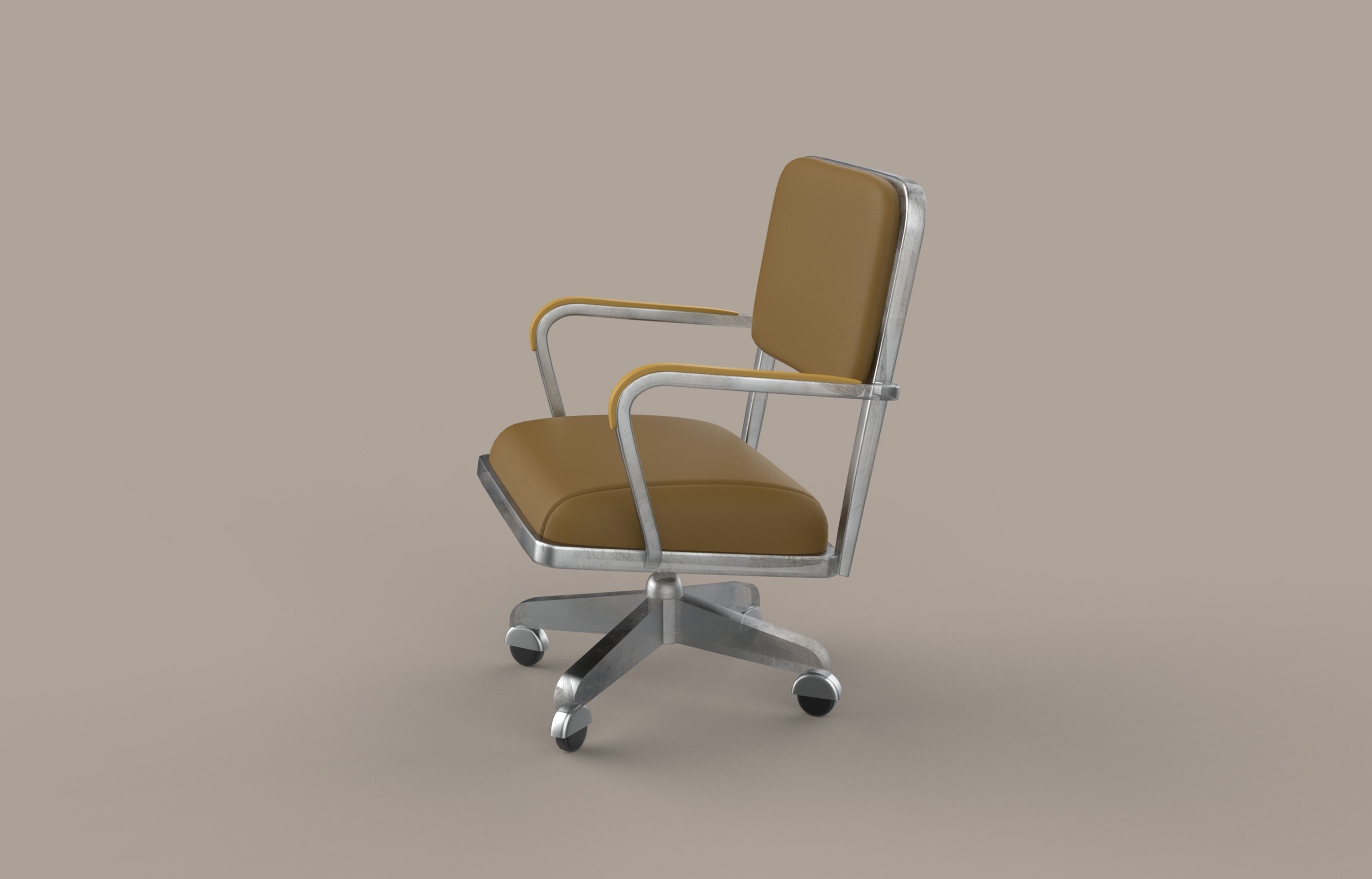 Vintage Officechair  3D model_8