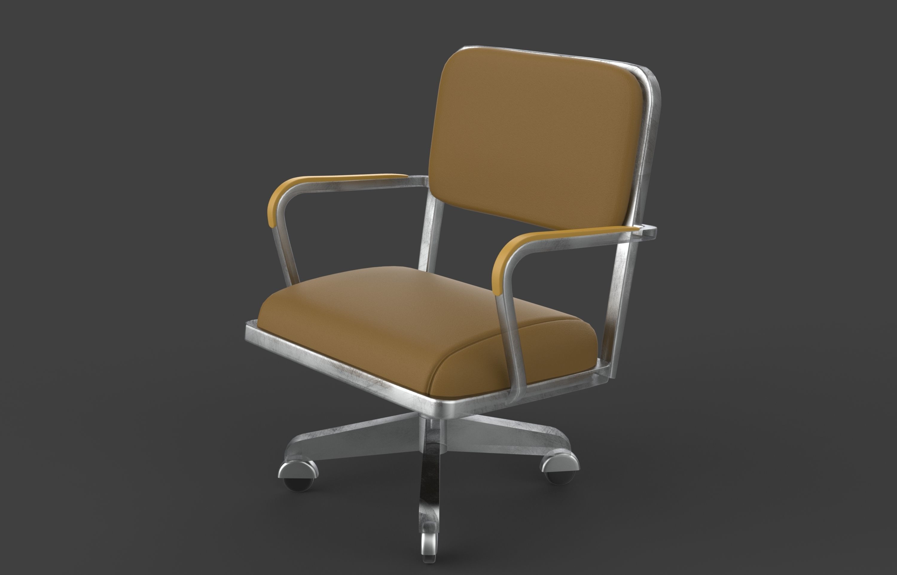 Vintage Officechair  3D model_5