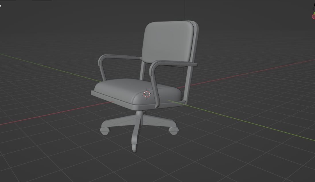 Vintage Officechair  3D model_14