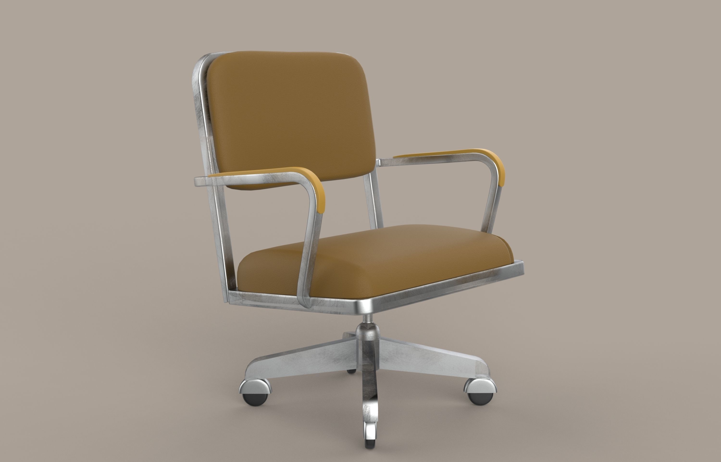 Vintage Officechair  3D model_6