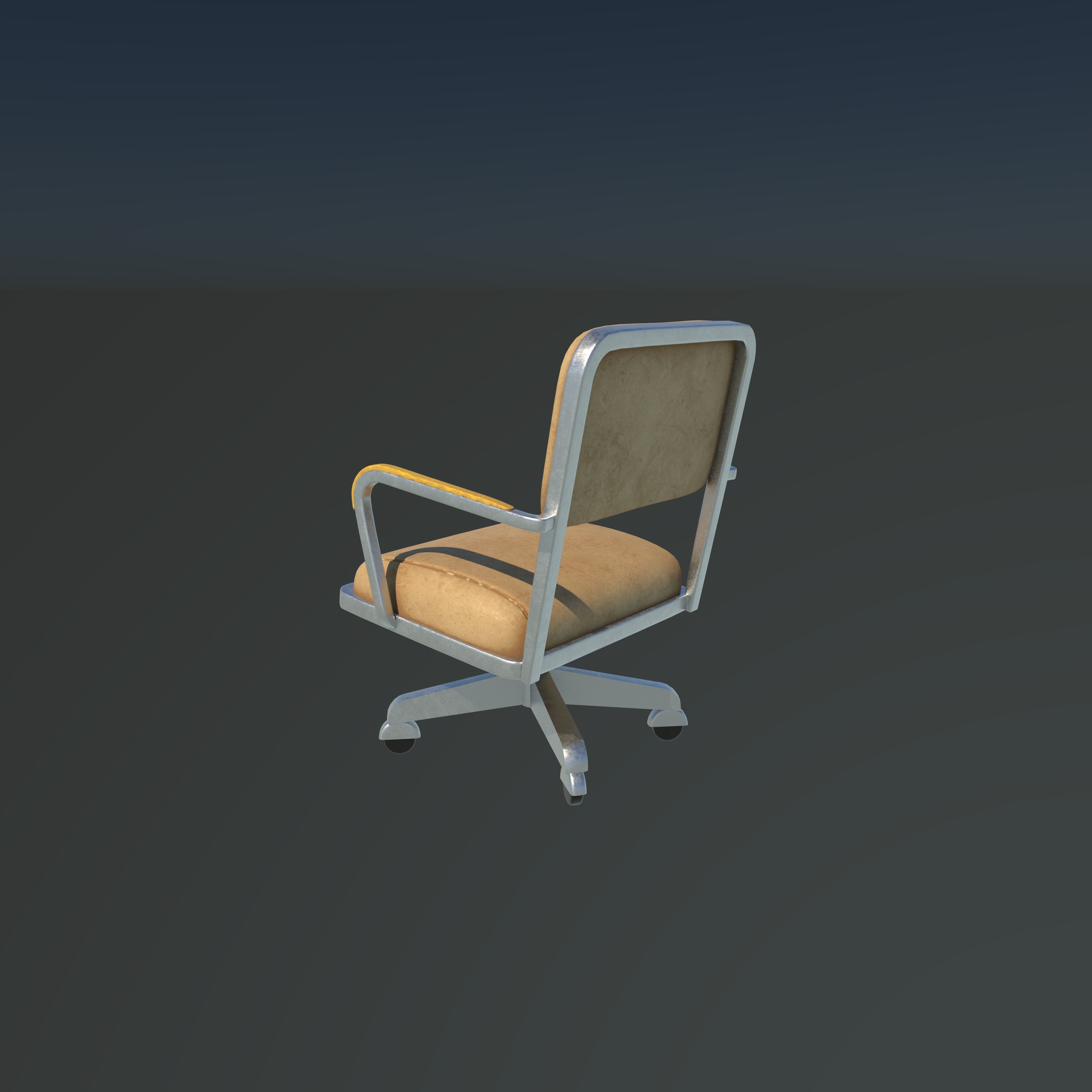 Vintage Officechair  3D model_2