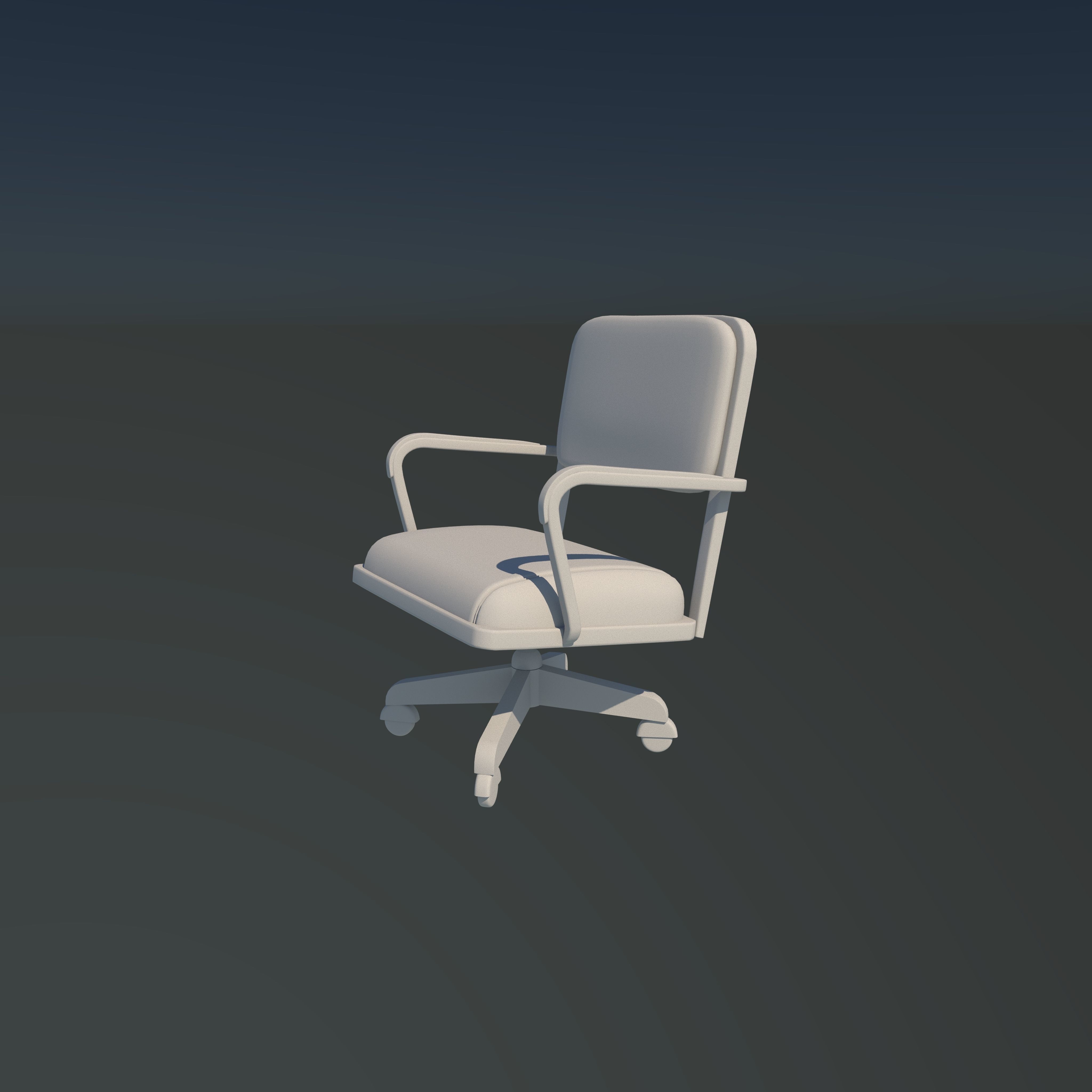 Vintage Officechair  3D model_13