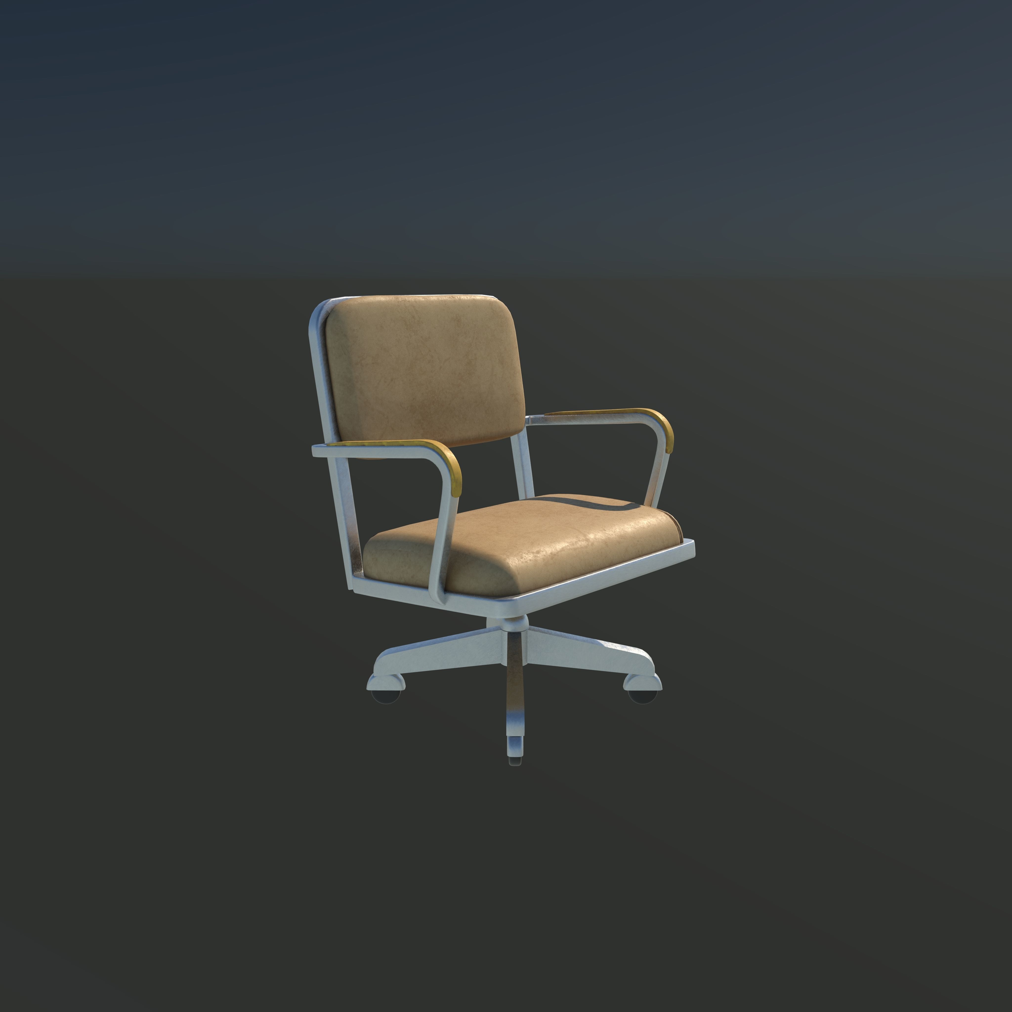 Vintage Officechair  3D model_3