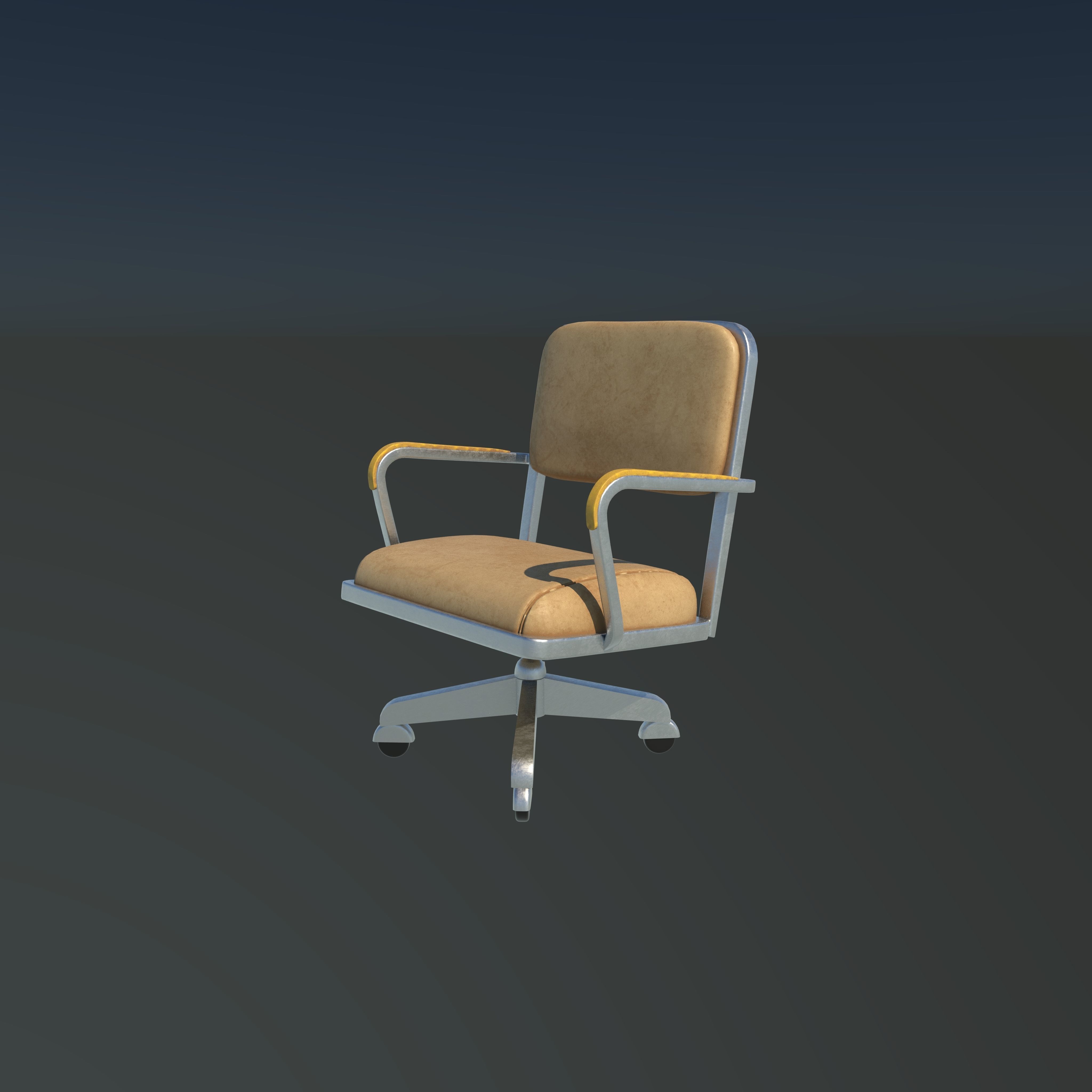 Vintage Officechair  3D model_0