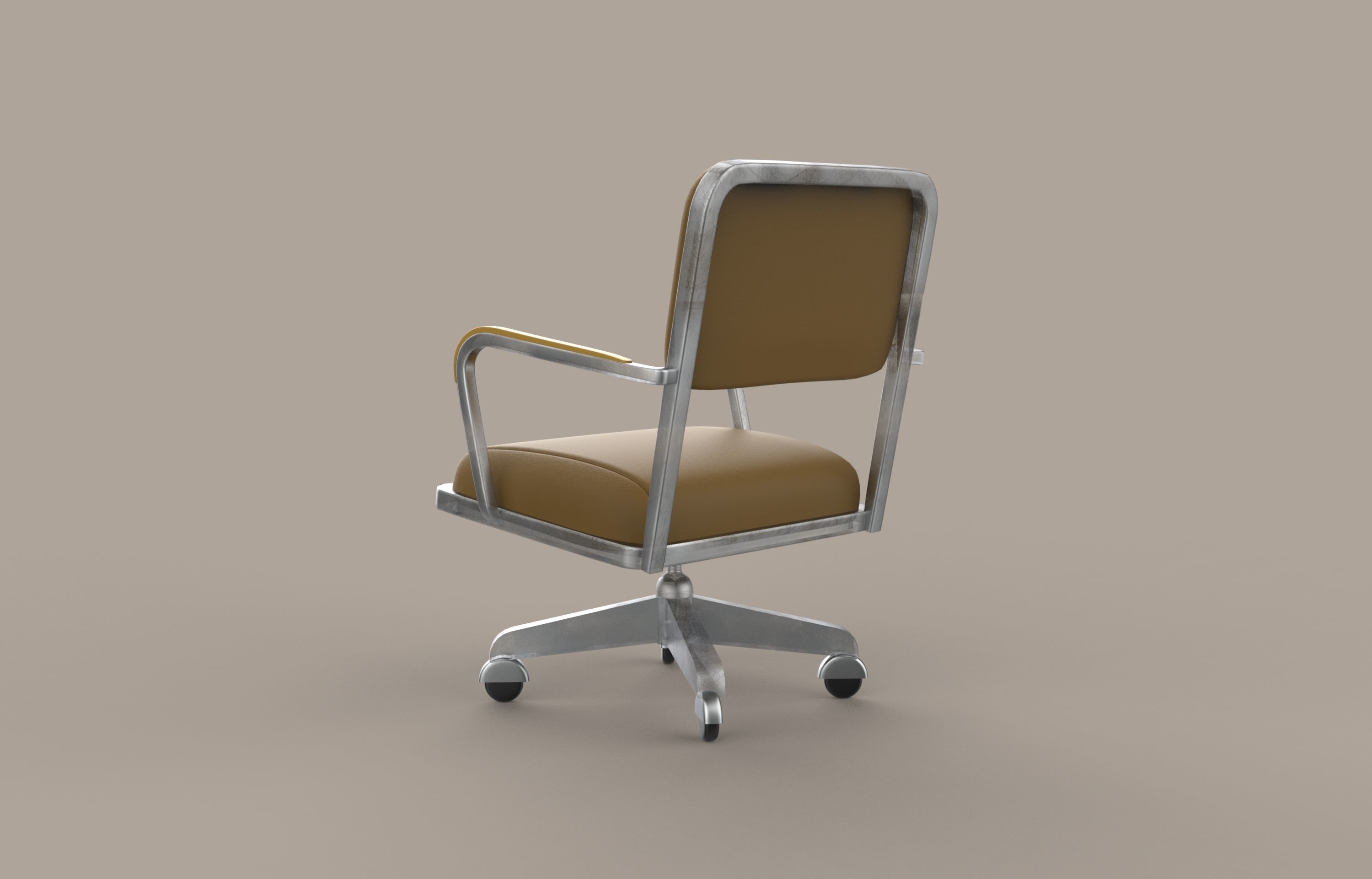 Vintage Officechair  3D model_9