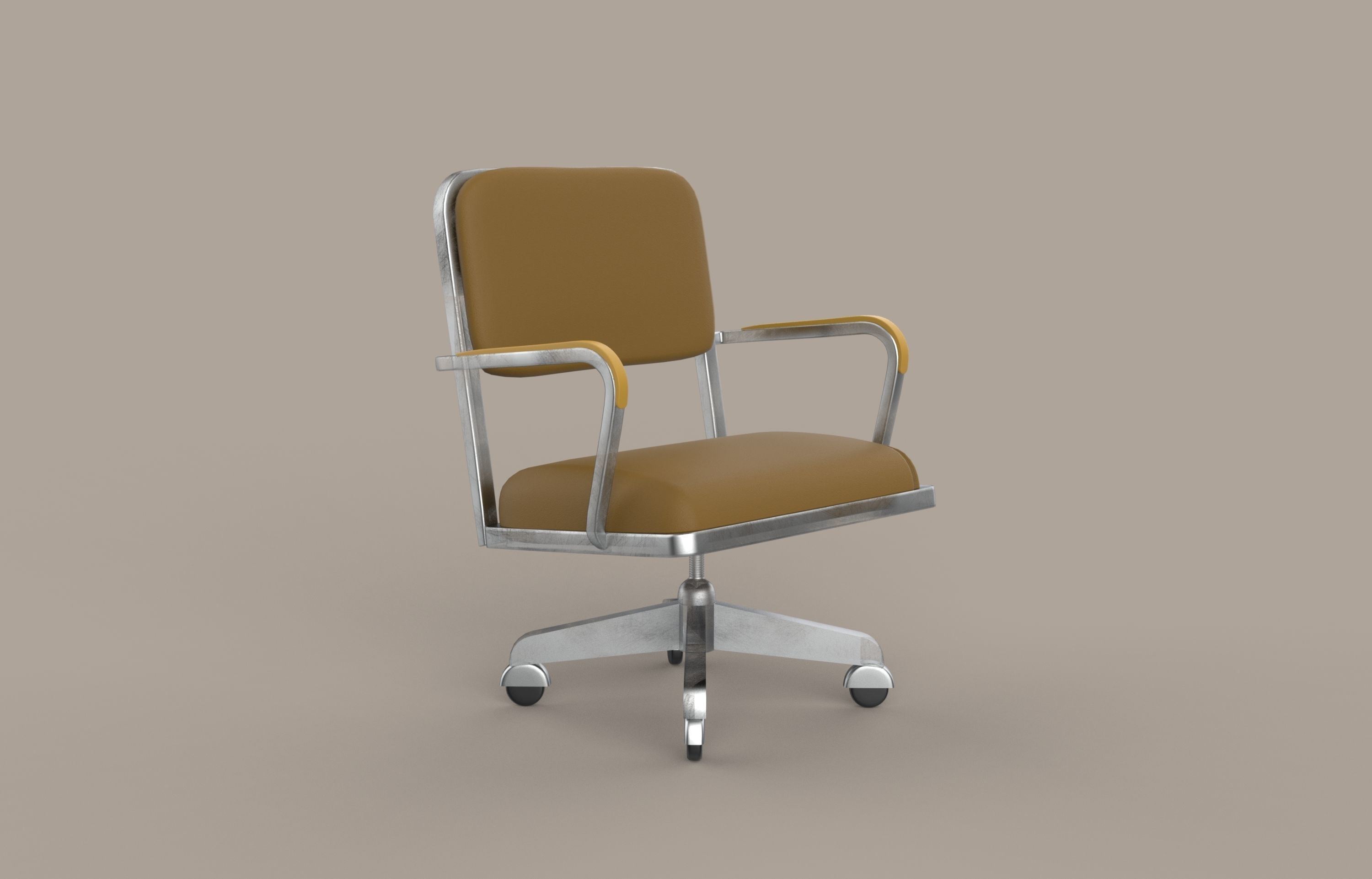 Vintage Officechair  3D model_12
