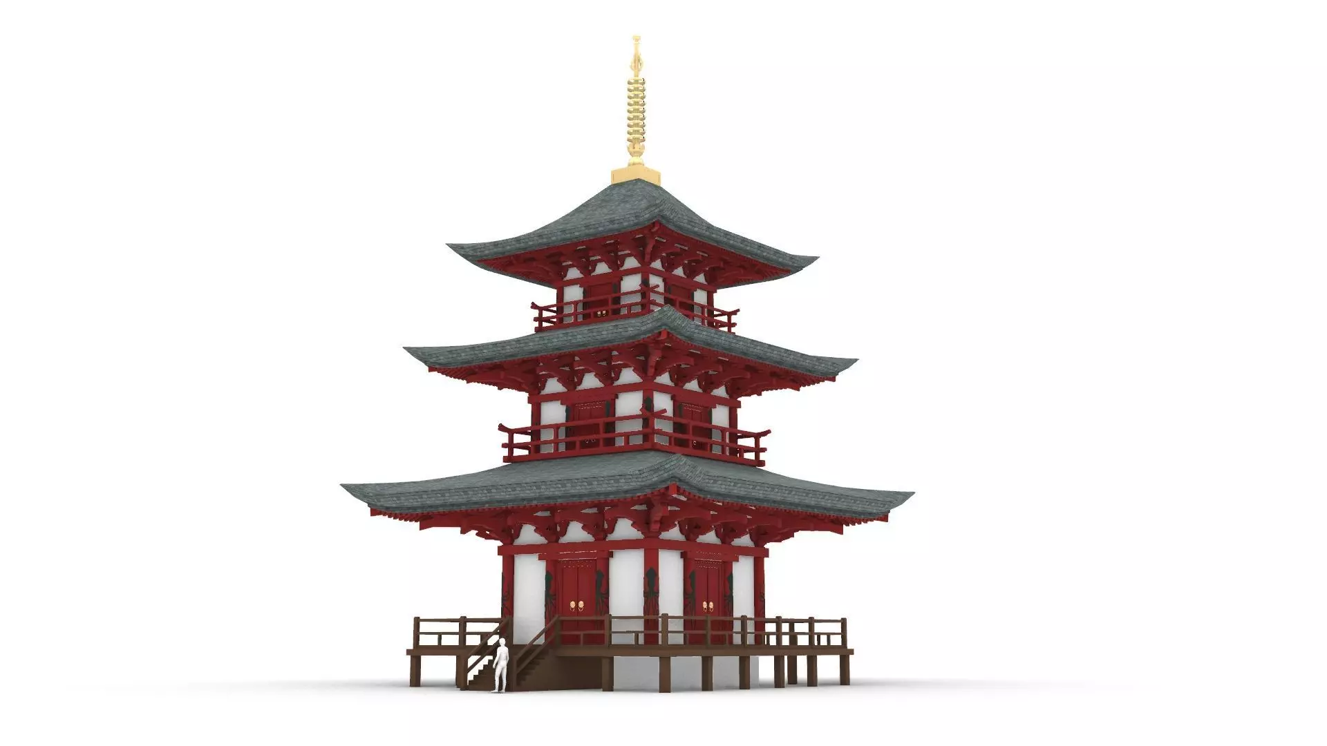Japanese Cthulhu Temple 3D model_0