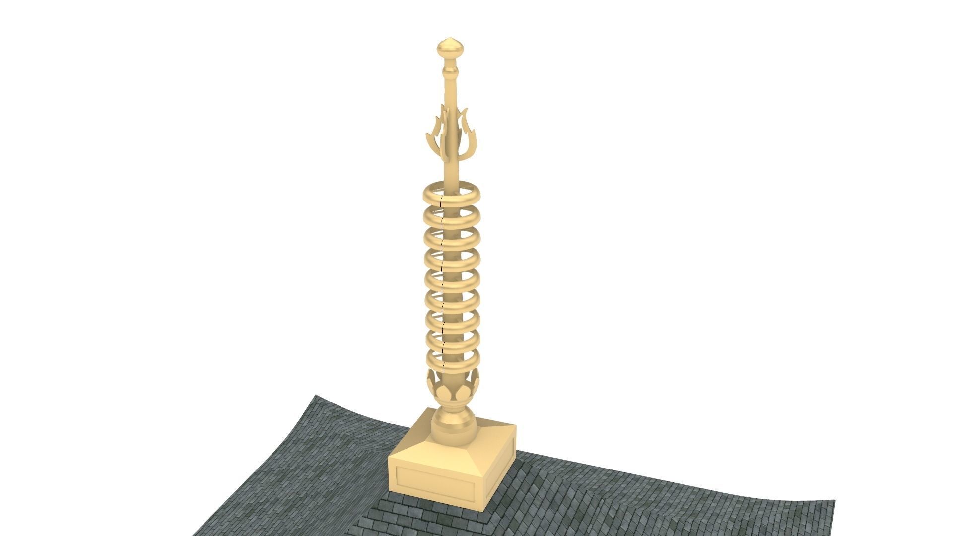 Japanese Cthulhu Temple 3D model_2