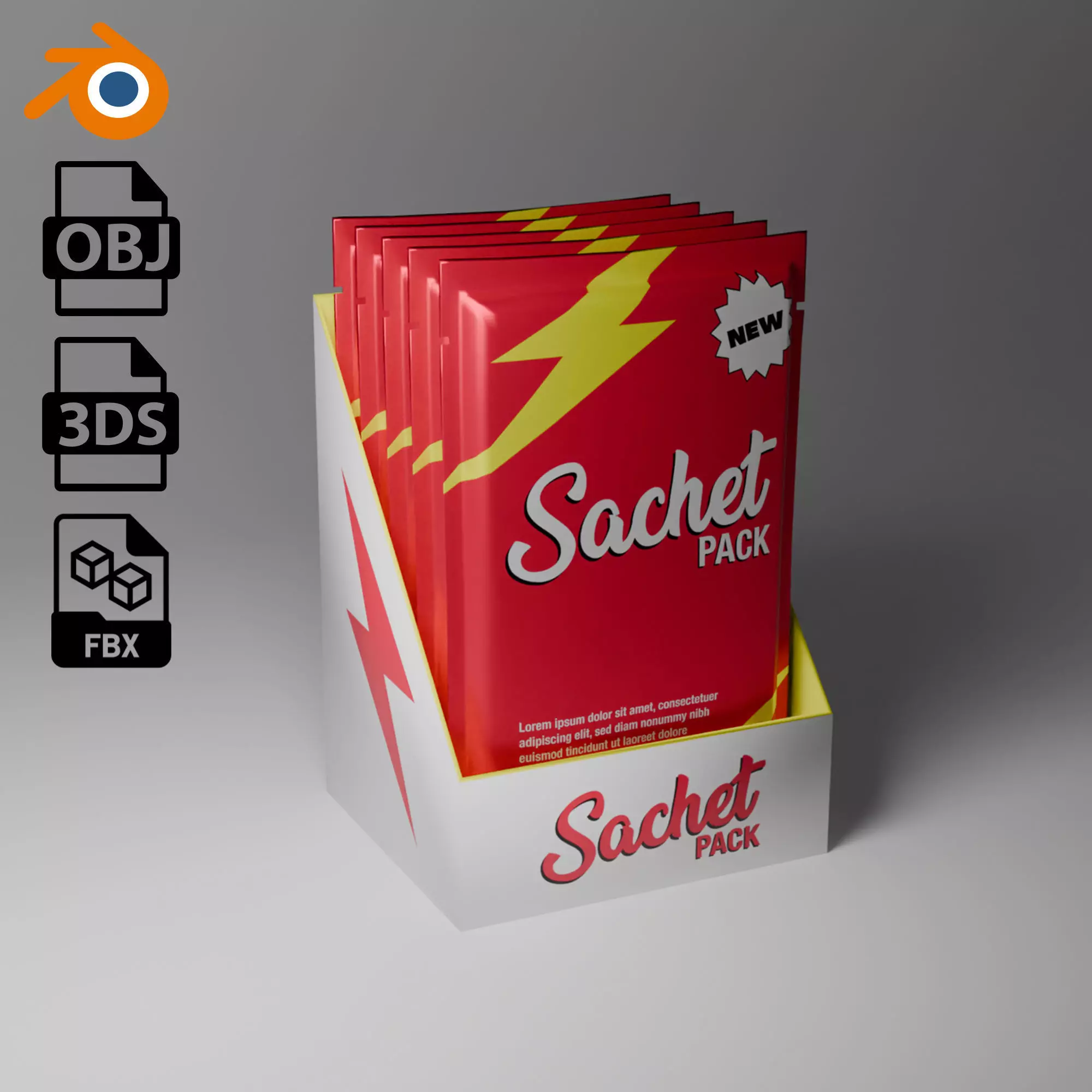 Sachet Pack 3D model_0
