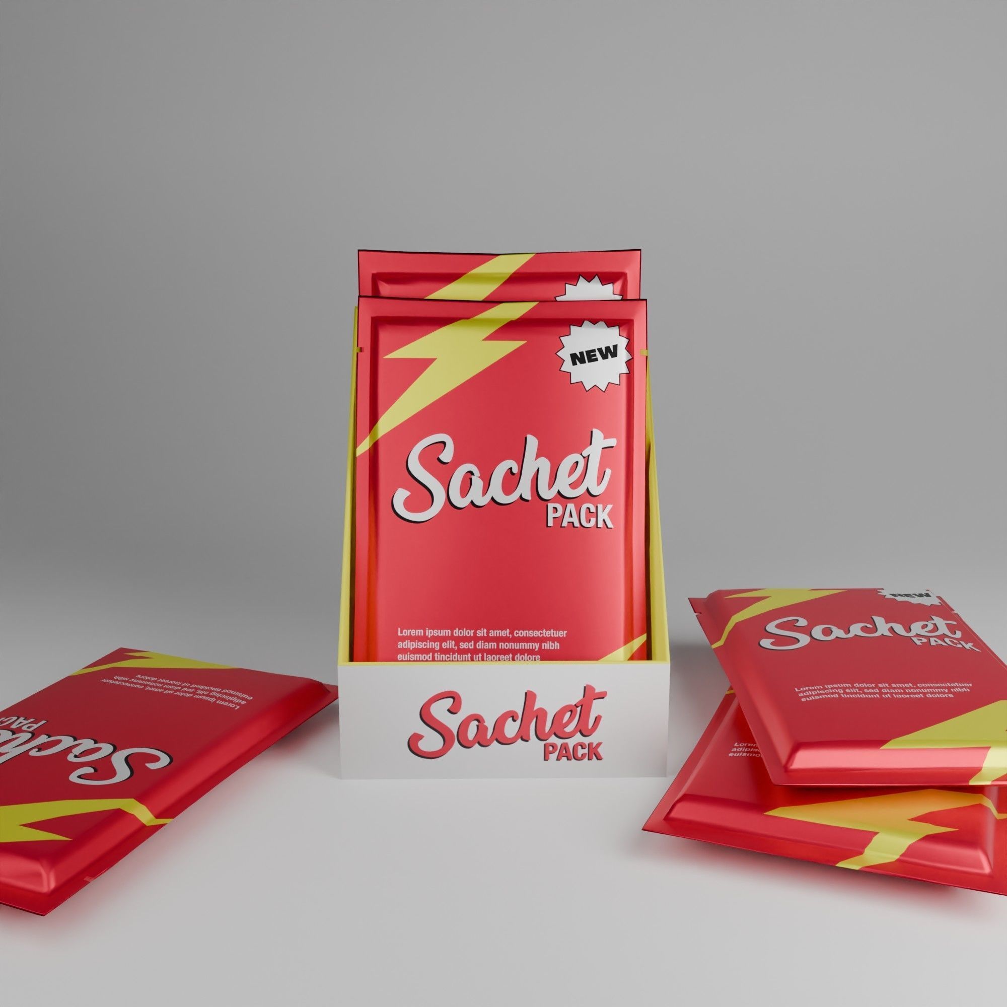 Sachet Pack 3D model_1