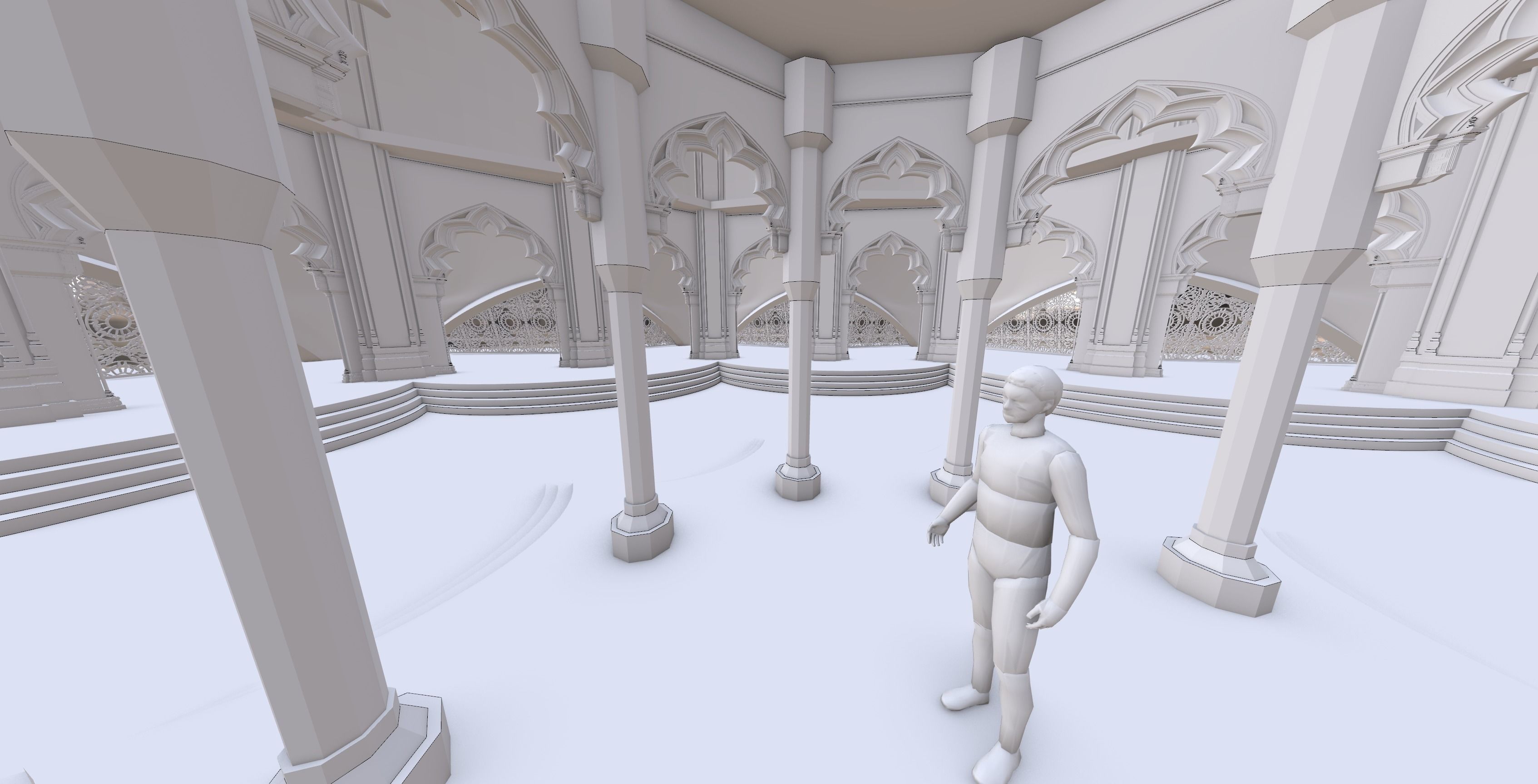 Asian Temple Arch 3D model_11