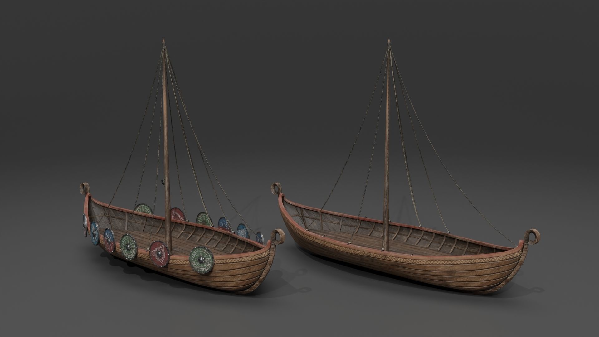 Viking building KitBash 3D model_5