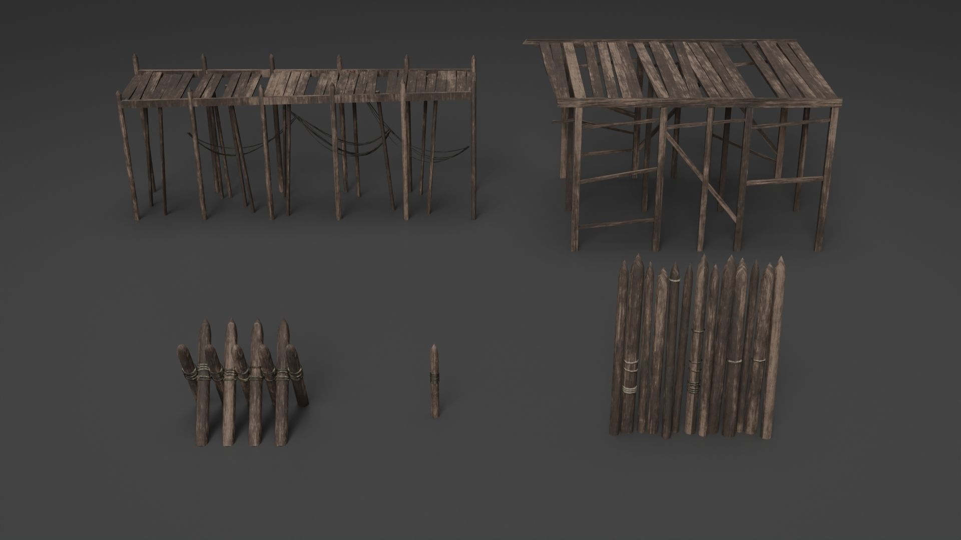 Viking building KitBash 3D model_15