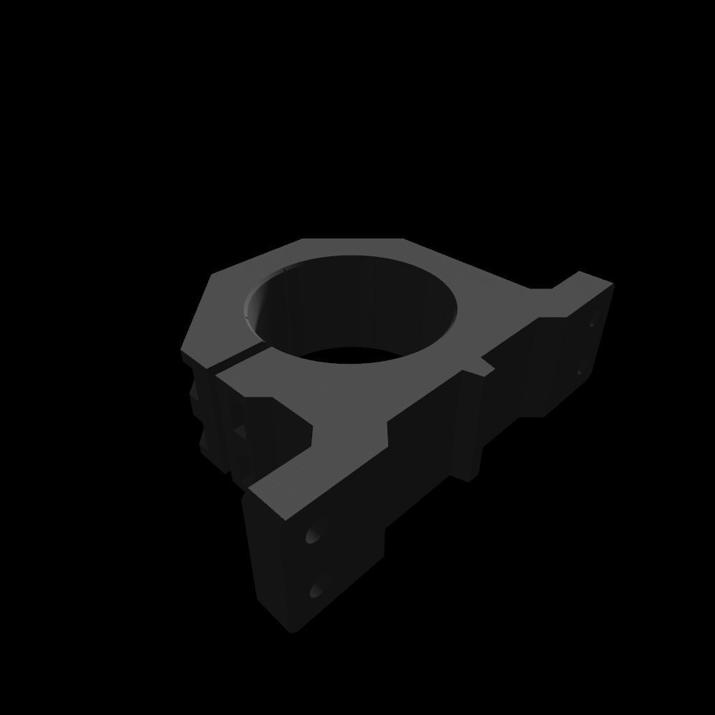 Trimmer Router Clamp Modern Maktec Bracket Spindle Clamp 65mm 3D print model_3