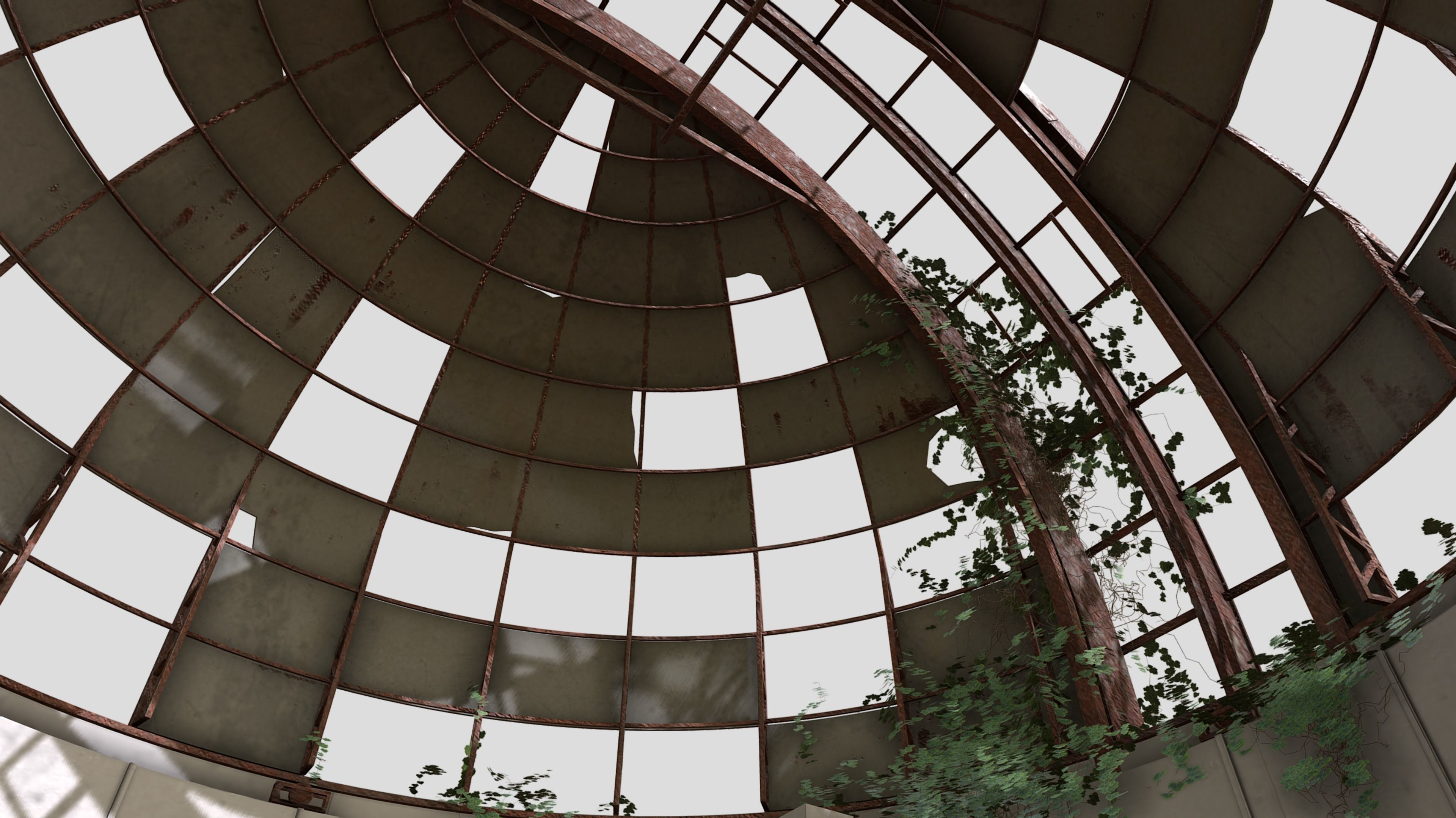 Observatory Low-poly 3D model_6