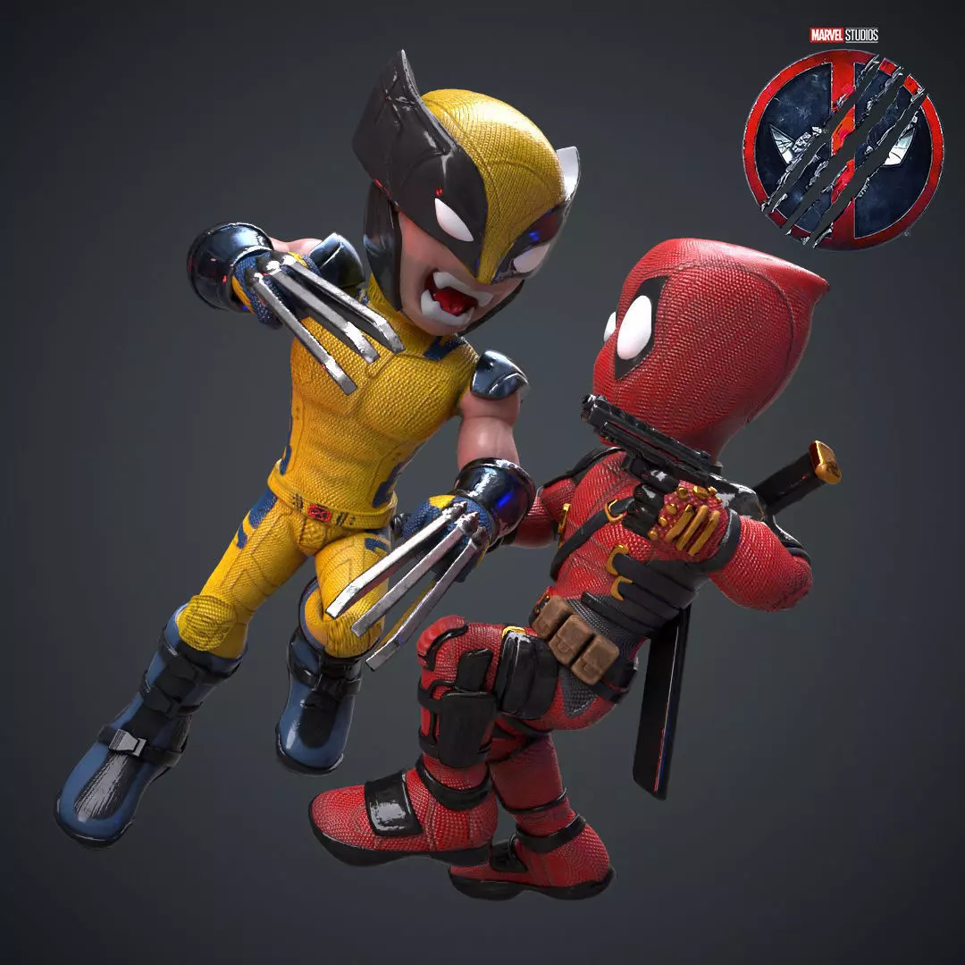 Deadpool and Wolverine STL 3D print model