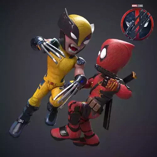 Deadpool and Wolverine STL