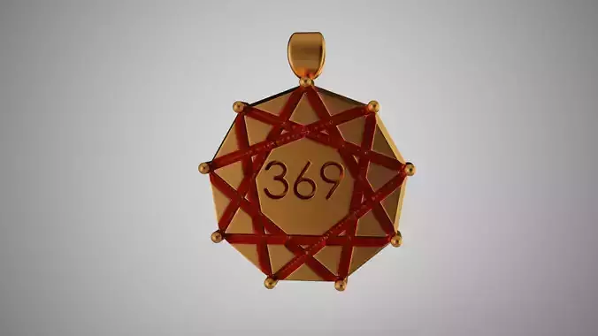 369 luck necklace 3D print model