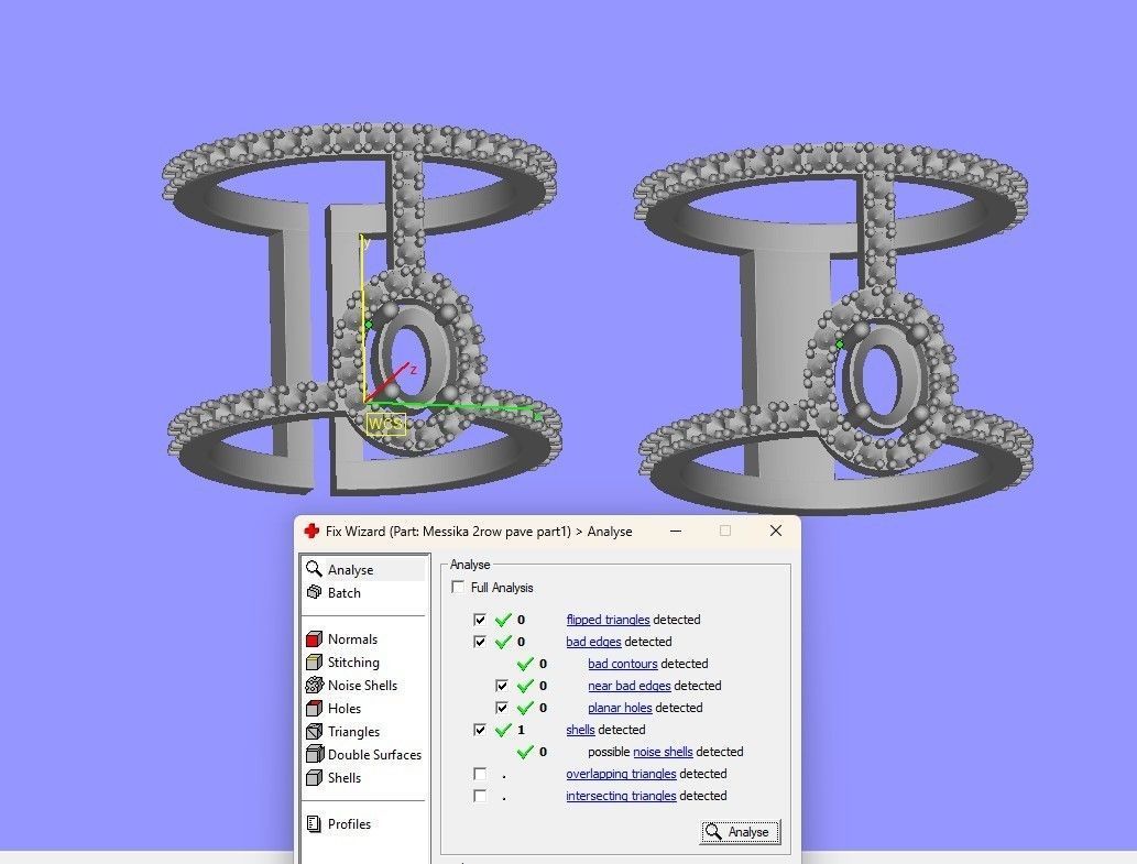 Oval halo messika 2 rows pave ring  3D print model_8