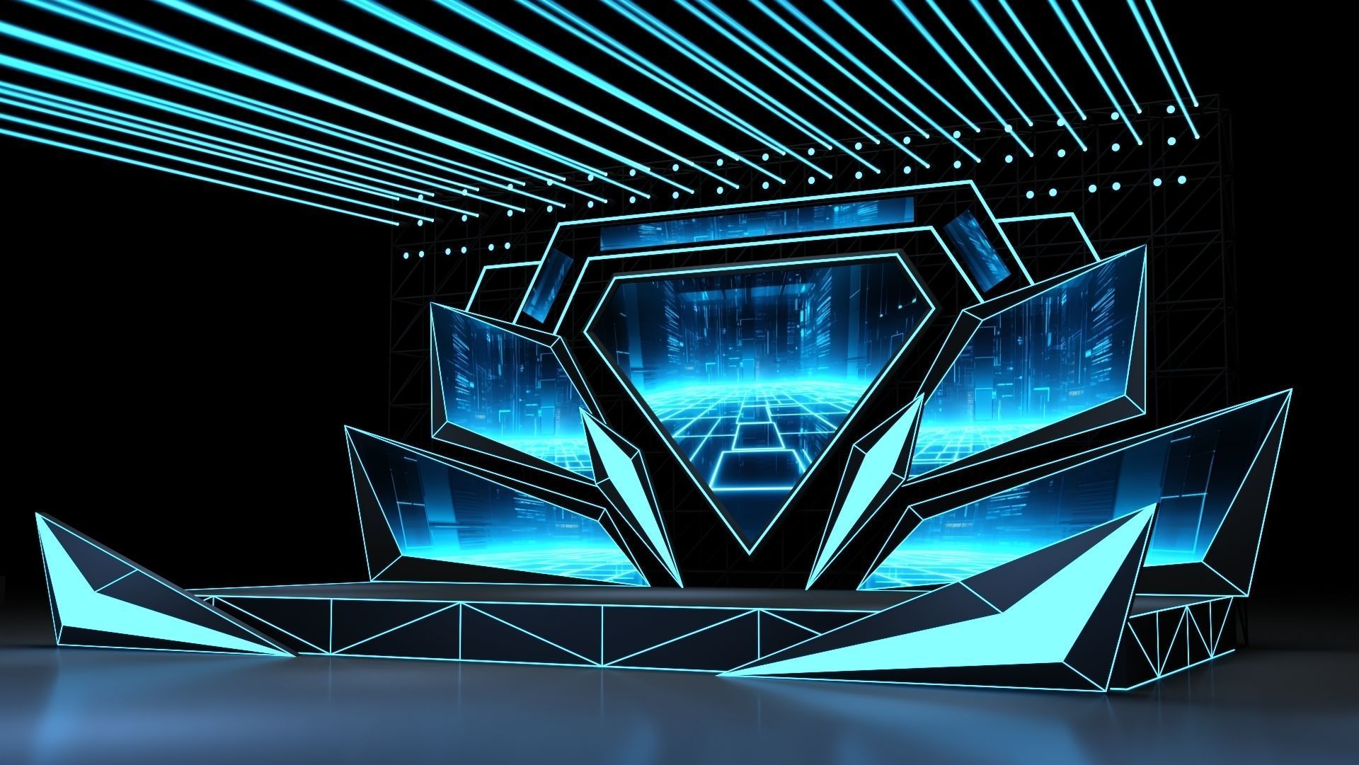 Concert Stage 06 design 3D model_2