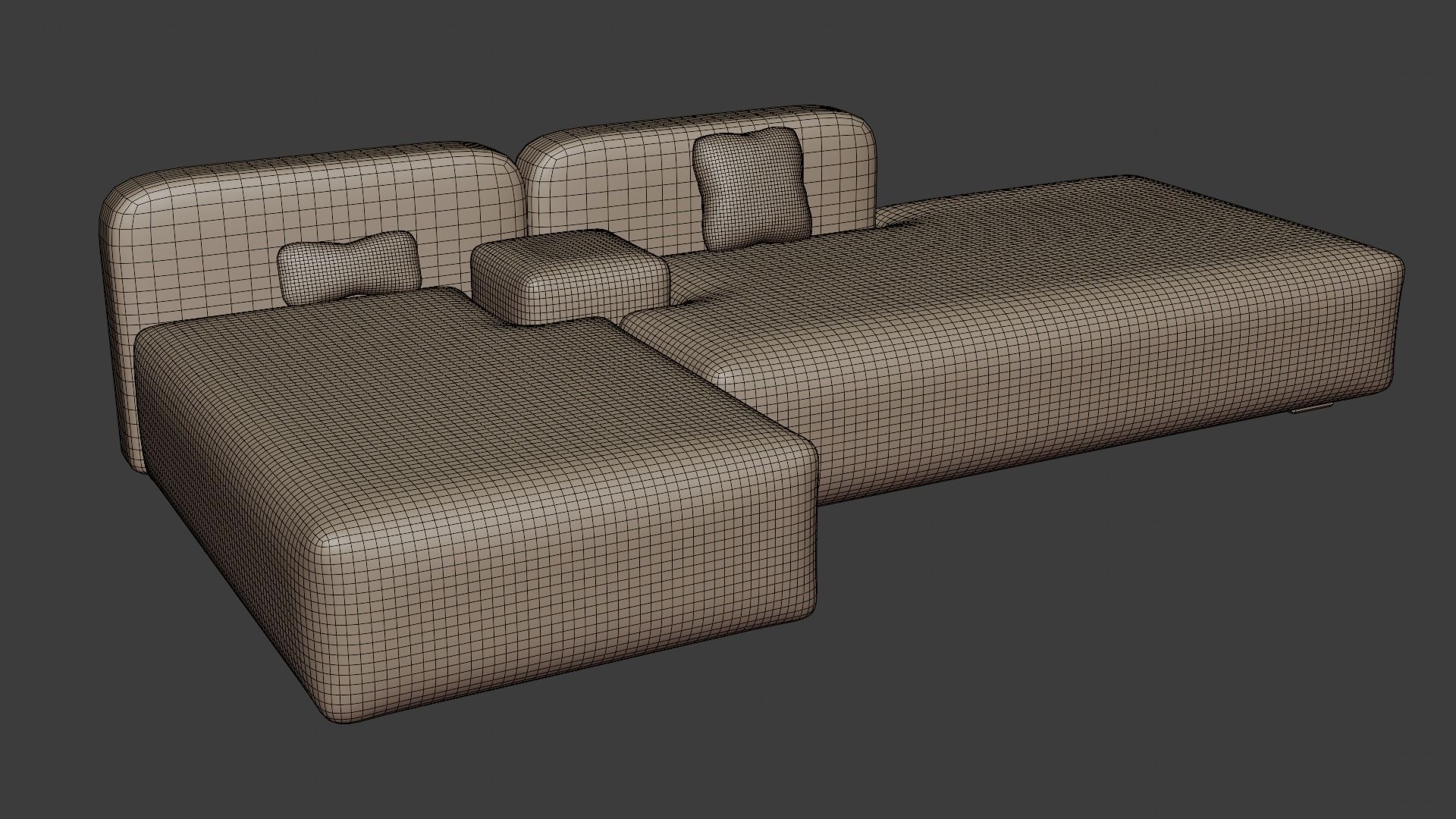 Designer elegant sofa 3D model_6