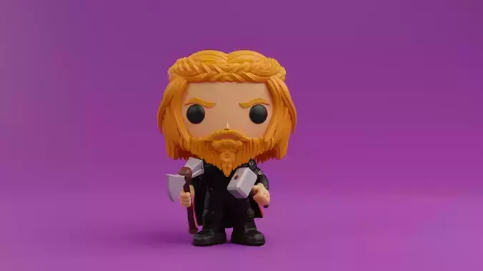  Thor funko pop with Hammer and Stormbreaker